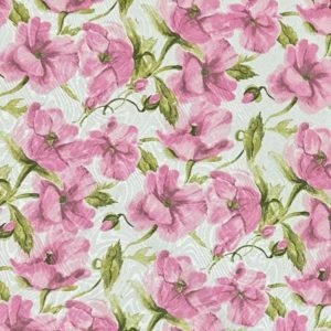 Tecido de Decoração Jacquard  / Floral Orquídeas Rosas