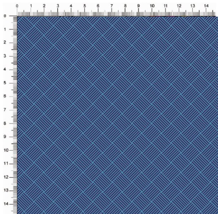 Tecido Tricoline Estampado Geometrico Xadrez Fundo Azul Bebe 50cm