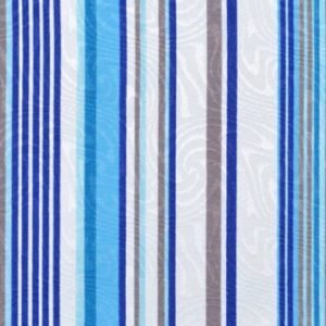 Tecido de Decoração Jacquard / Listrado Azul e Branco