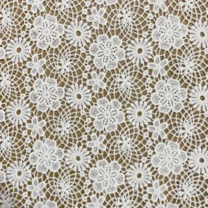Renda Guipir Floral Branco