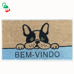 Capacho Fibra de Coco / Bem-Vindo Bull Dog