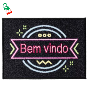 Capacho Decorativo / Bem-Vindo Neon