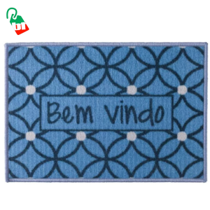 Capacho Decorativo / Bem-Vindo Azul