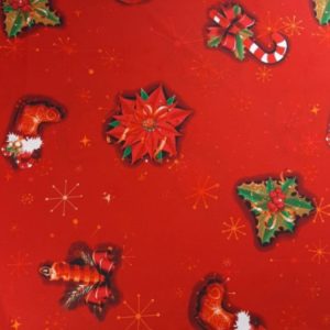 Oxford Natalino / Acessórios de Natal fundo Vermelho