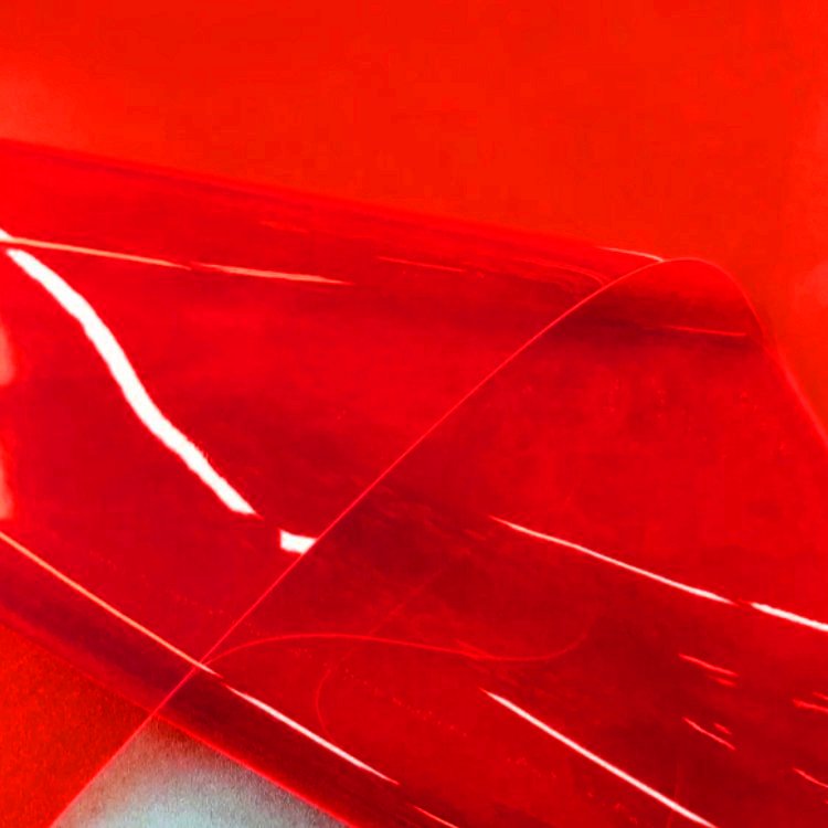 Plástico Translúcido Cristal Colorido 0.40 / Vermelho