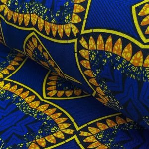 Oxford Estampa Africana / Asafo Azul Royal